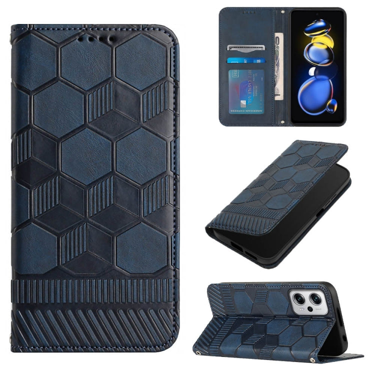 For Xiaomi Redmi Note 11T Pro Football Texture Magnetic Leather Flip Phone Case