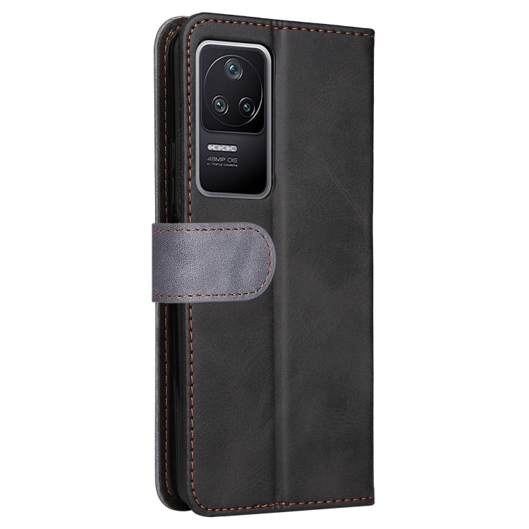 For Xiaomi Redmi K40S / Poco F4 Stitching-color Leather Phone Case