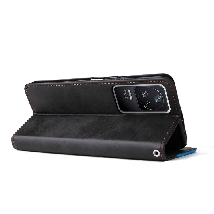 For Xiaomi Redmi K40S / Poco F4 Stitching-color Leather Phone Case