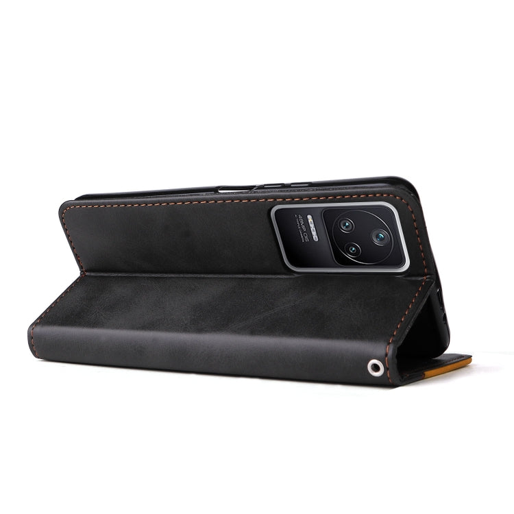 For Xiaomi Redmi K40S / Poco F4 Stitching-color Leather Phone Case