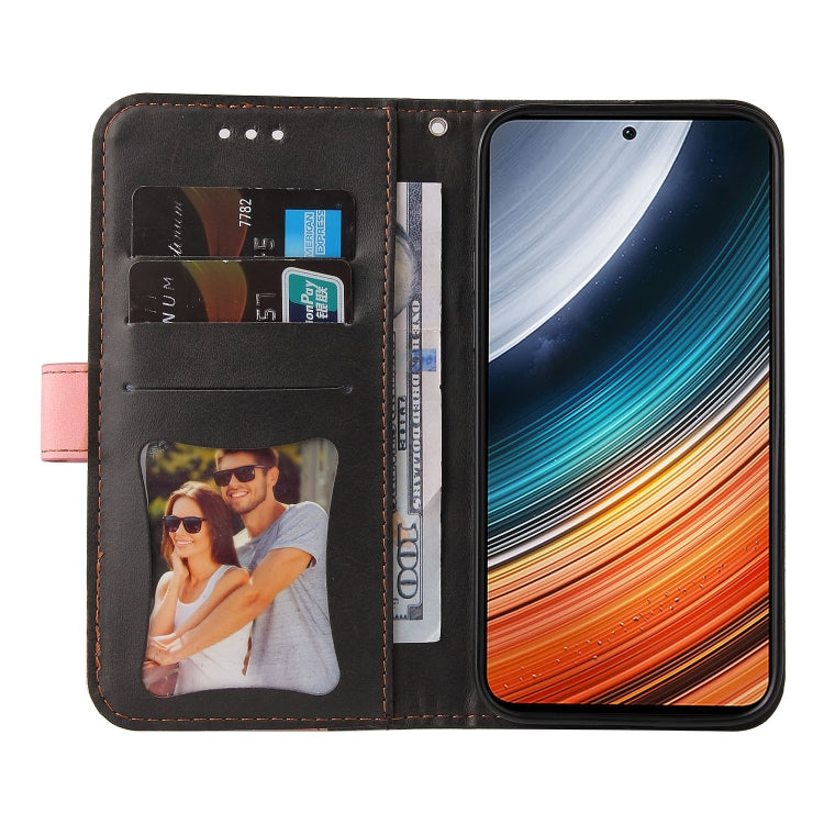 For Xiaomi Redmi K40S / Poco F4 Stitching-color Leather Phone Case