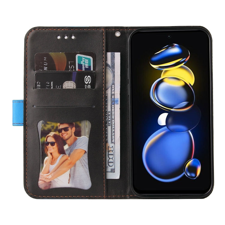 For Xiaomi Redmi Note 11T Pro/Poco X4 GT Stitching-color Leather Phone Case