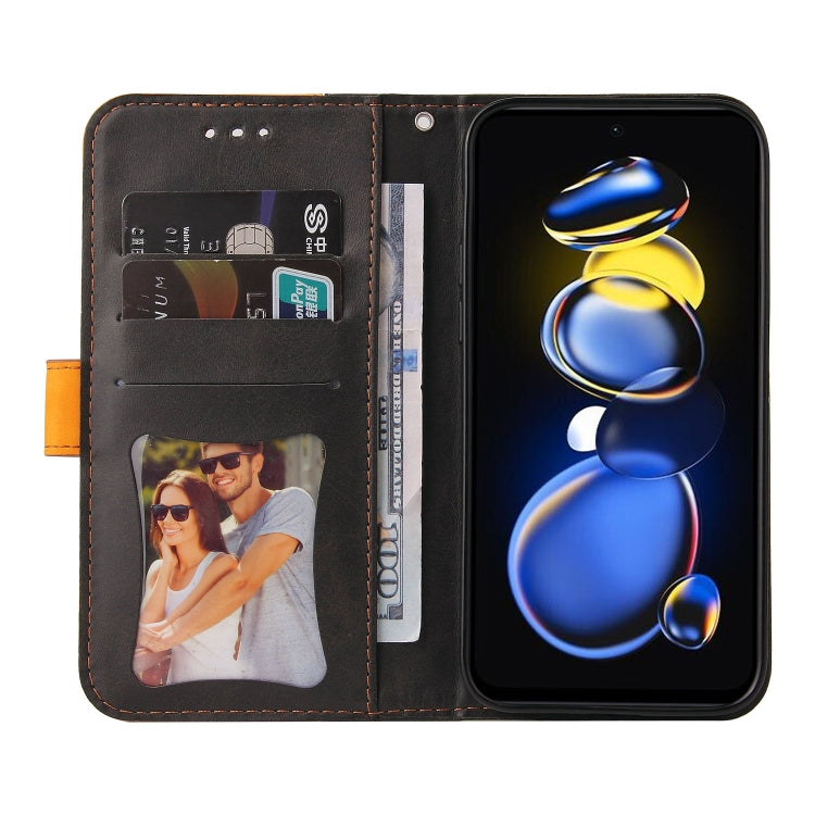 For Xiaomi Redmi Note 11T Pro/Poco X4 GT Stitching-color Leather Phone Case