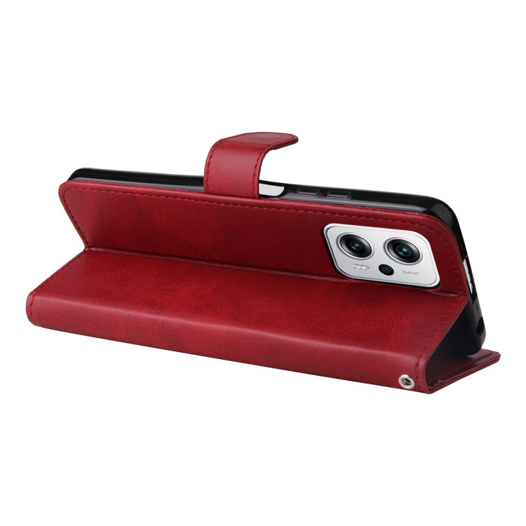 For Xiaomi Redmi Note 11T Pro/Poco X4 GT Calf Texture Leather Phone Case