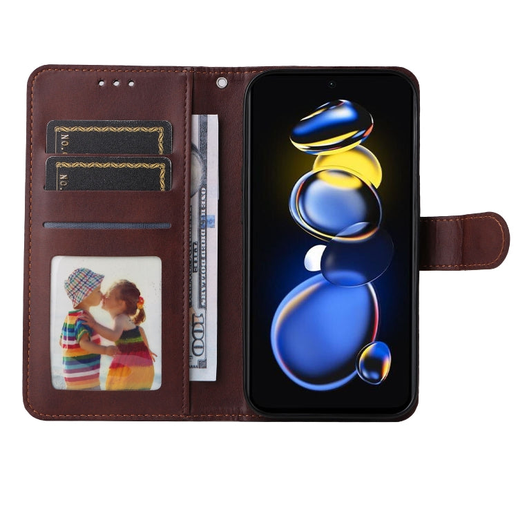 For Xiaomi Redmi Note 11T Pro/Poco X4 GT Calf Texture Leather Phone Case