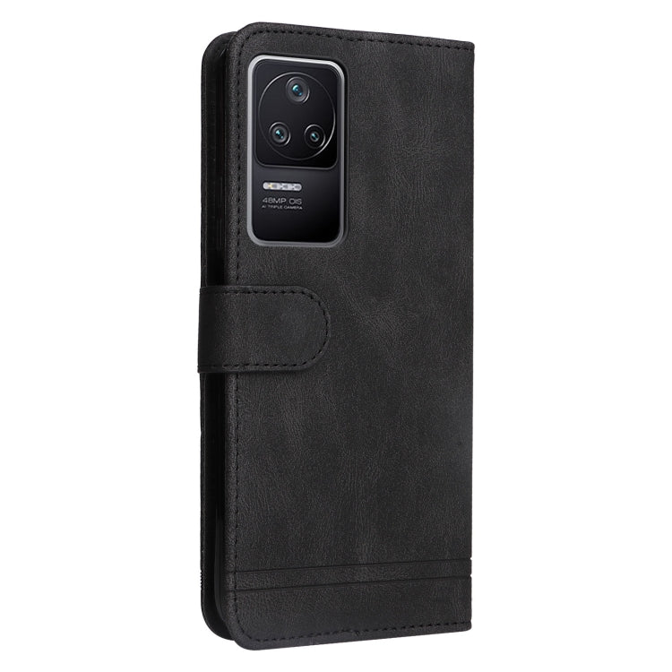 For Xiaomi Redmi K40S / Poco F4 Skin Feel Life Tree Metal Button Leather Case