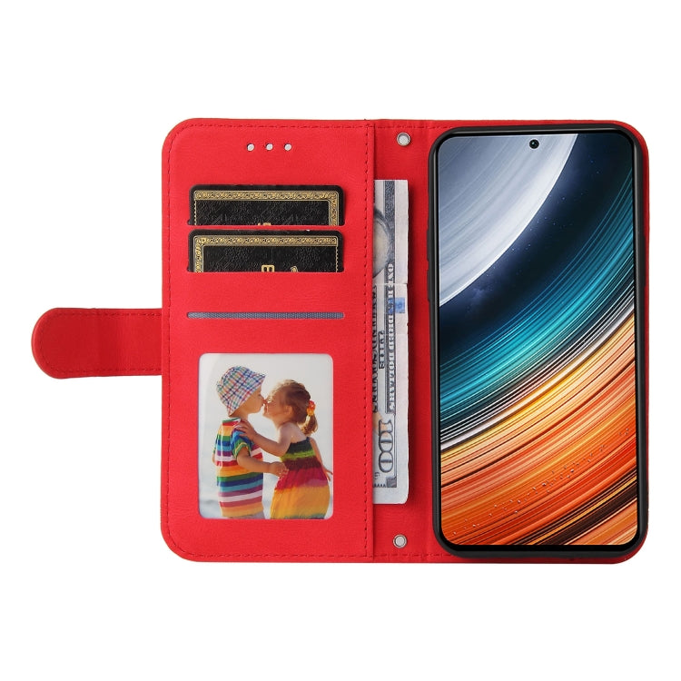 For Xiaomi Redmi K40S / Poco F4 Skin Feel Life Tree Metal Button Leather Case