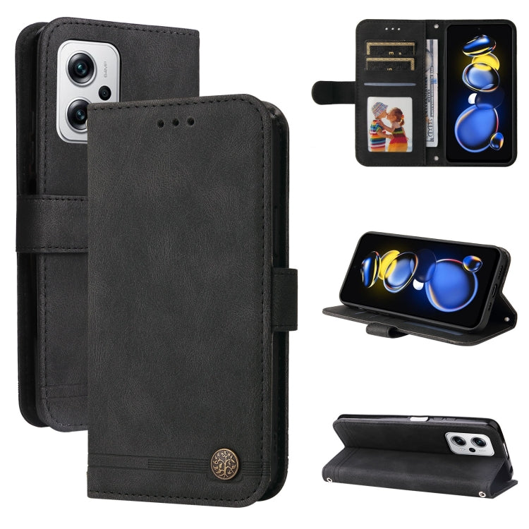 For Xiaomi Redmi Note 11T Pro/Poco X4 GT Skin Feel Life Tree Metal Button Leather Case