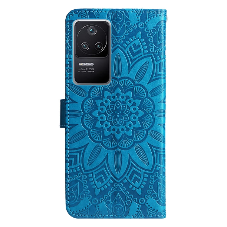 For Xiaomi Redmi K40S / Poco F4 Embossed Sunflower Leather Phone Case