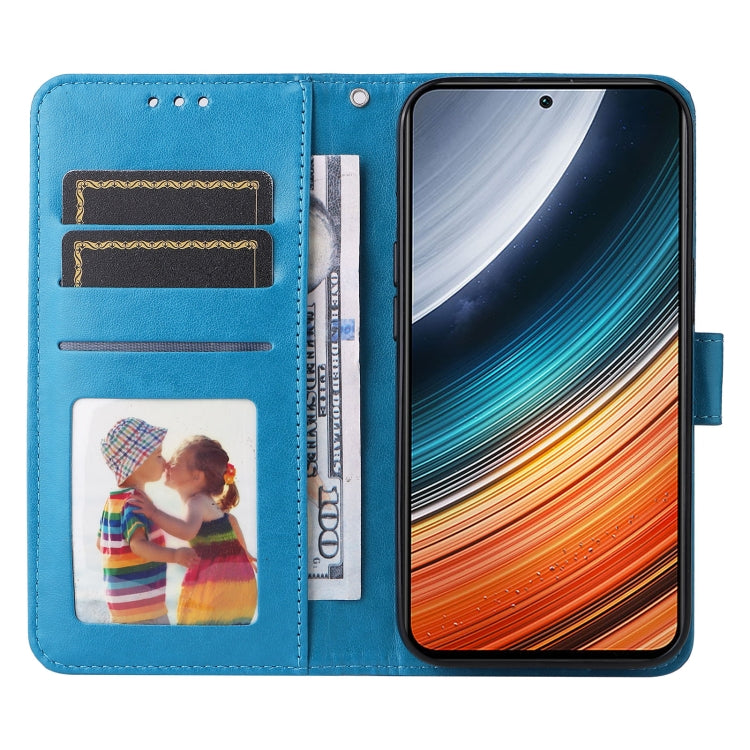 For Xiaomi Redmi K40S / Poco F4 Embossed Sunflower Leather Phone Case