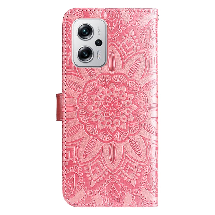 For Xiaomi Redmi Note 11T Pro/Poco X4 GT Embossed Sunflower Leather Phone Case