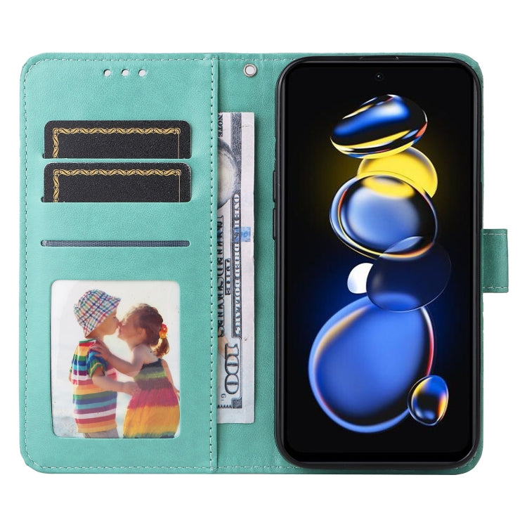 For Xiaomi Redmi Note 11T Pro/Poco X4 GT Embossed Sunflower Leather Phone Case