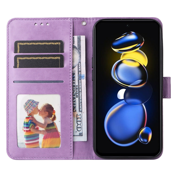 For Xiaomi Redmi Note 11T Pro/Poco X4 GT Embossed Sunflower Leather Phone Case