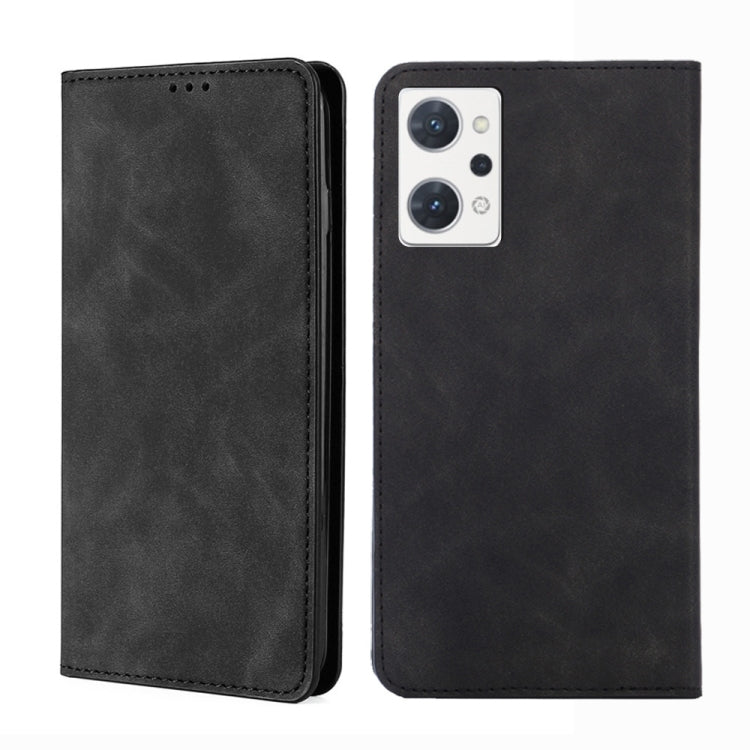 For OPPO Reno7 A JP Version Skin Feel Magnetic Horizontal Flip Leather Phone Case