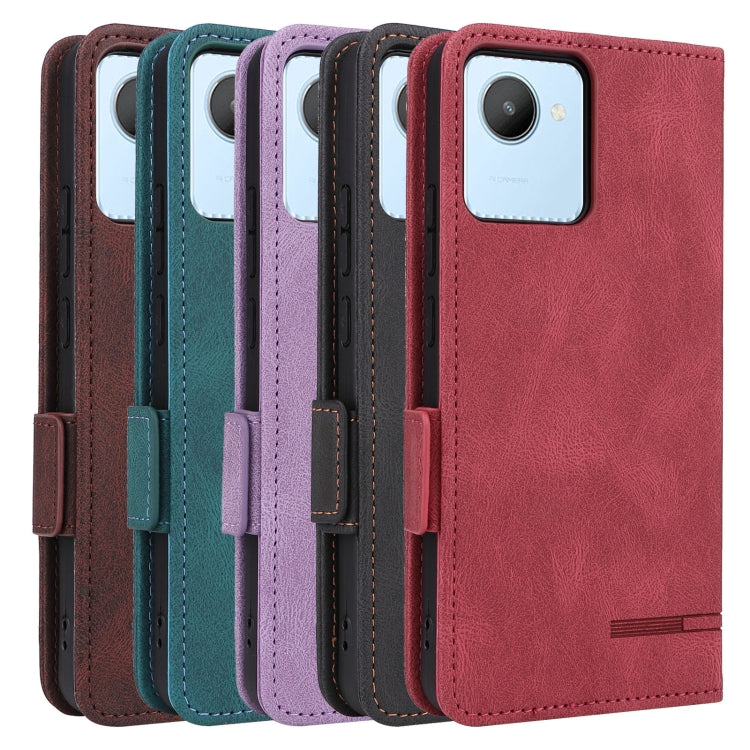 For Realme C30 Magnetic Clasp Flip Leather Phone Case