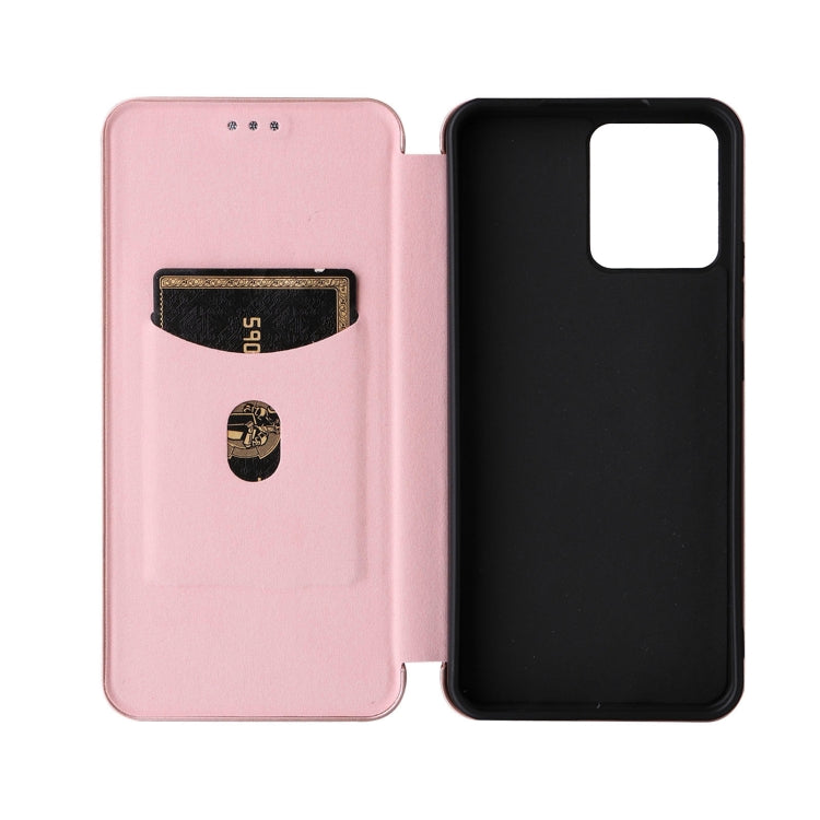 For Realme C30 Carbon Fiber Texture Flip Leather Phone Case