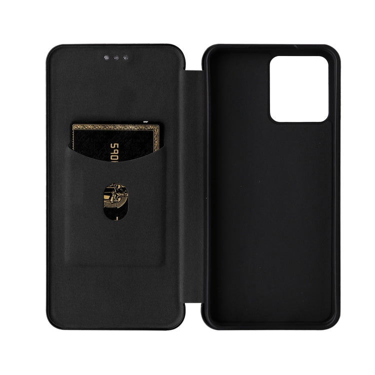 For Realme C30 Carbon Fiber Texture Flip Leather Phone Case