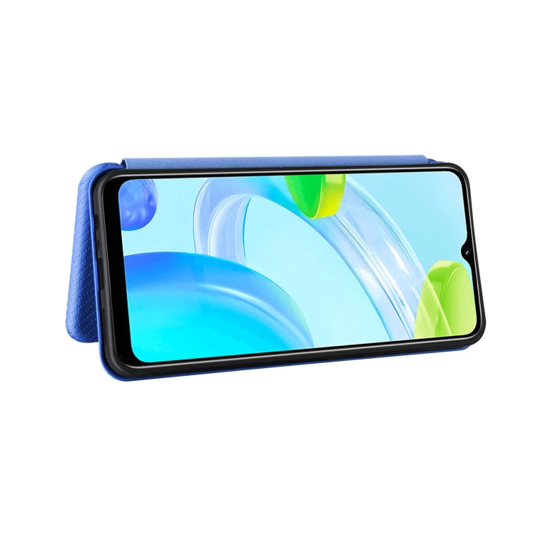 For Realme C30 Carbon Fiber Texture Flip Leather Phone Case