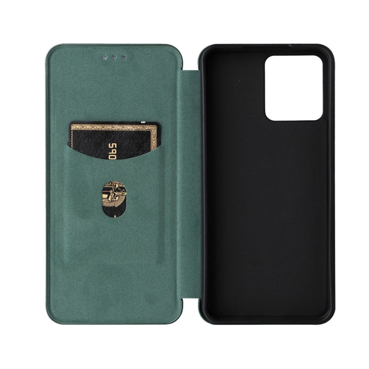 For Realme C30 Carbon Fiber Texture Flip Leather Phone Case