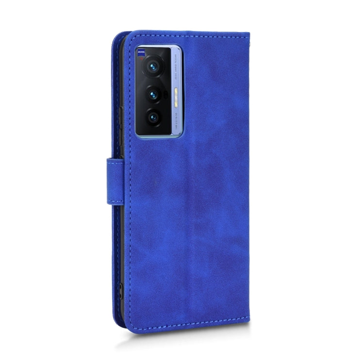 For vivo X70 Skin Feel Magnetic Flip Leather Phone Case