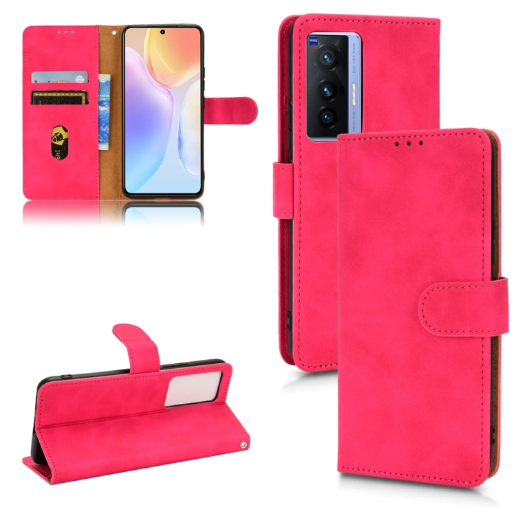 For vivo X70 Skin Feel Magnetic Flip Leather Phone Case