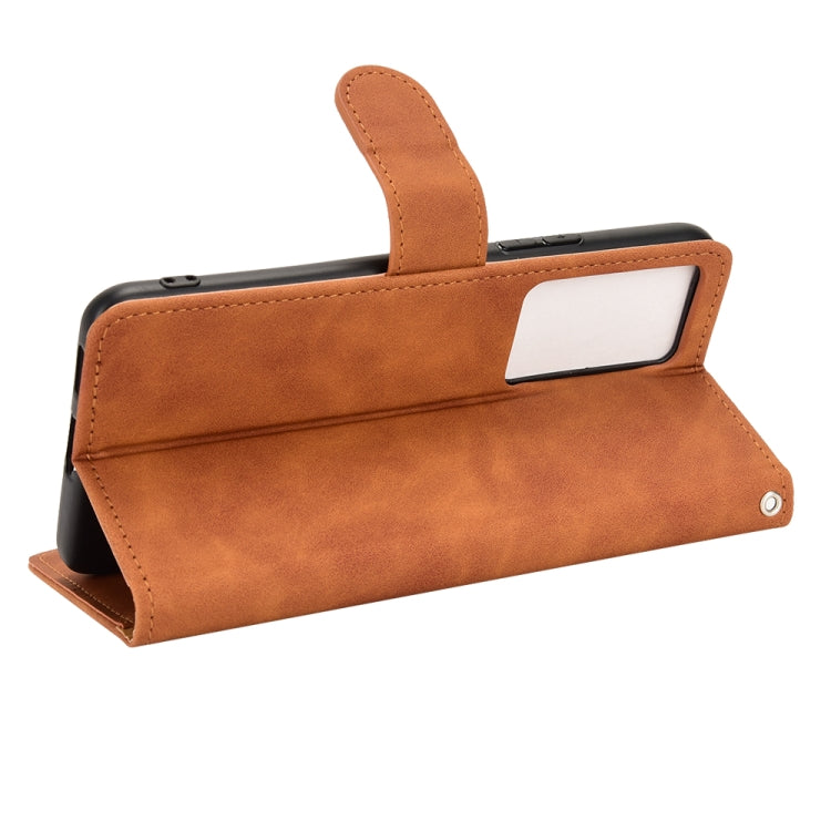 For vivo X70 Skin Feel Magnetic Flip Leather Phone Case