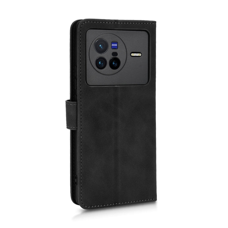 For vivo X80 Skin Feel Magnetic Flip Leather Phone Case
