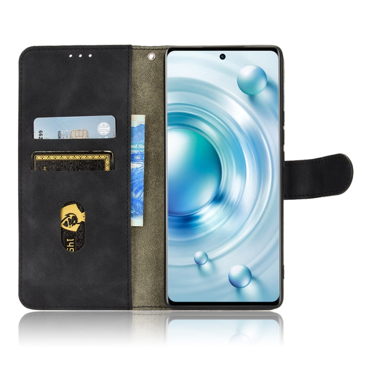 For vivo X80 Skin Feel Magnetic Flip Leather Phone Case