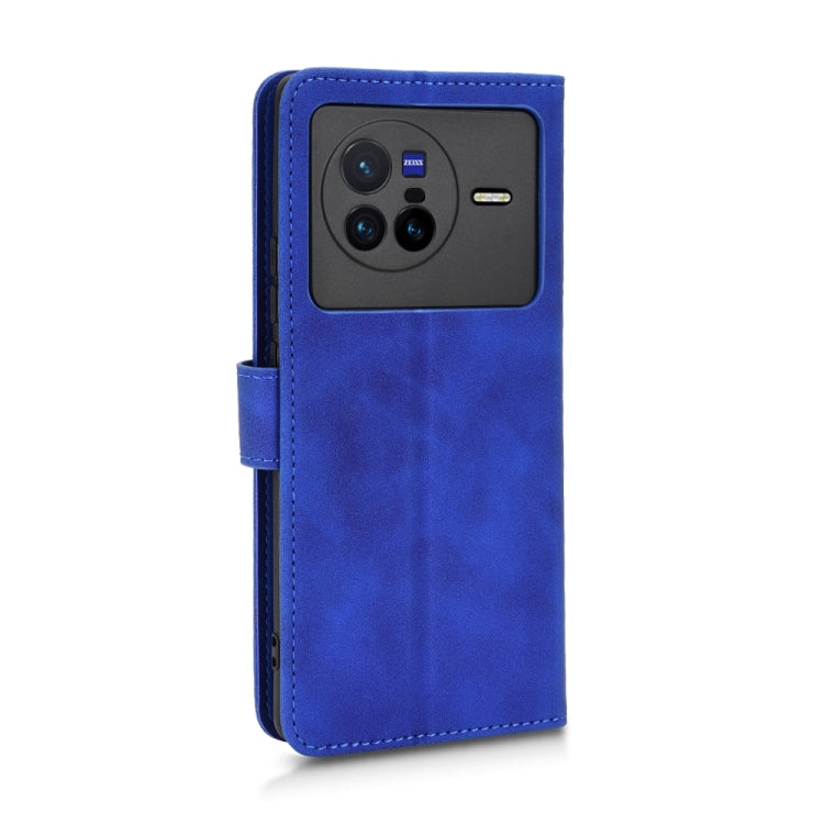 For vivo X80 Skin Feel Magnetic Flip Leather Phone Case