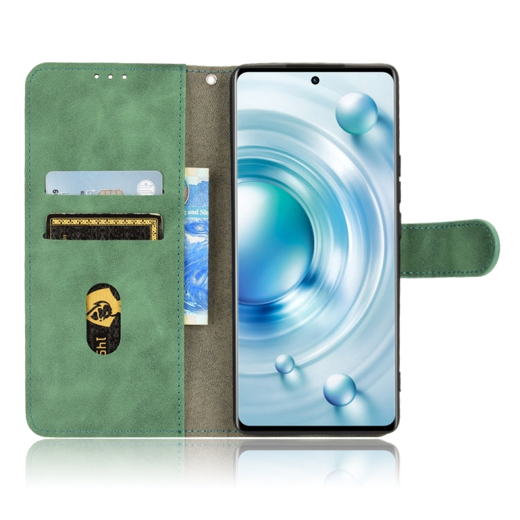 For vivo X80 Skin Feel Magnetic Flip Leather Phone Case