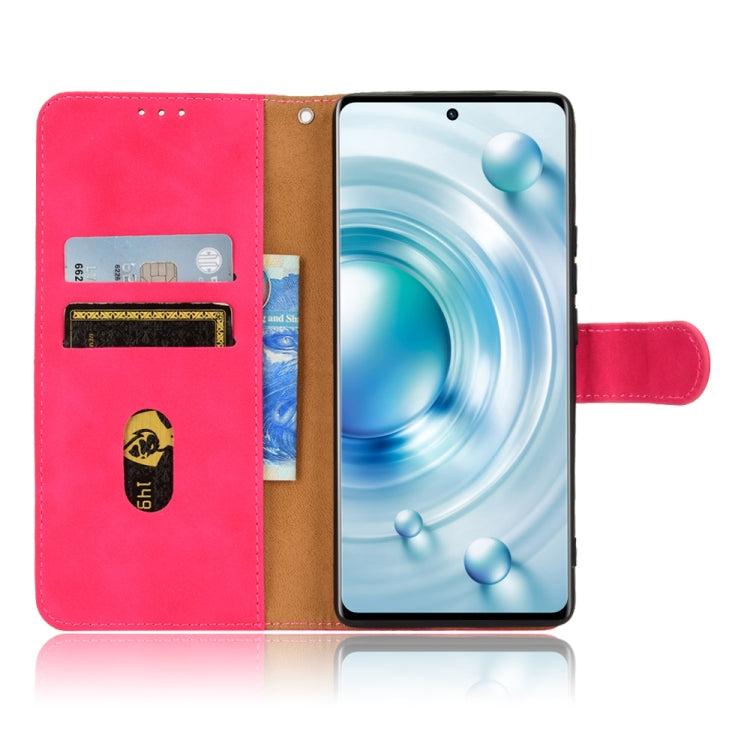 For vivo X80 Skin Feel Magnetic Flip Leather Phone Case