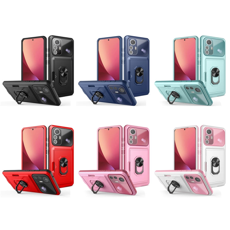 For Xiaomi 12 / 12S Card Ring Holder PC + TPU Phone Case