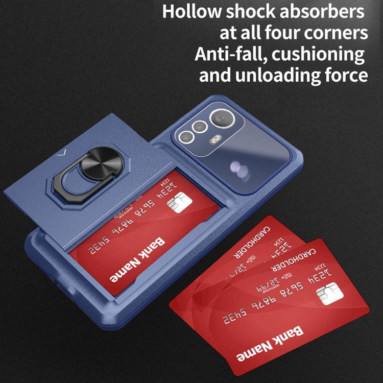 For Xiaomi 12 / 12S Card Ring Holder PC + TPU Phone Case