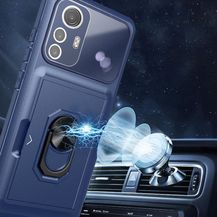 For Xiaomi 12 / 12S Card Ring Holder PC + TPU Phone Case