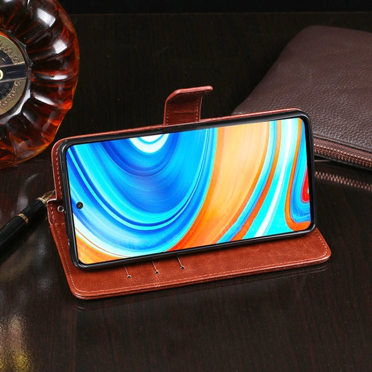For Xiaomi Redmi Note 9 Pro Max idewei Crazy Horse Texture Horizontal Flip Leather Case with Holder & Card Slots & Wallet