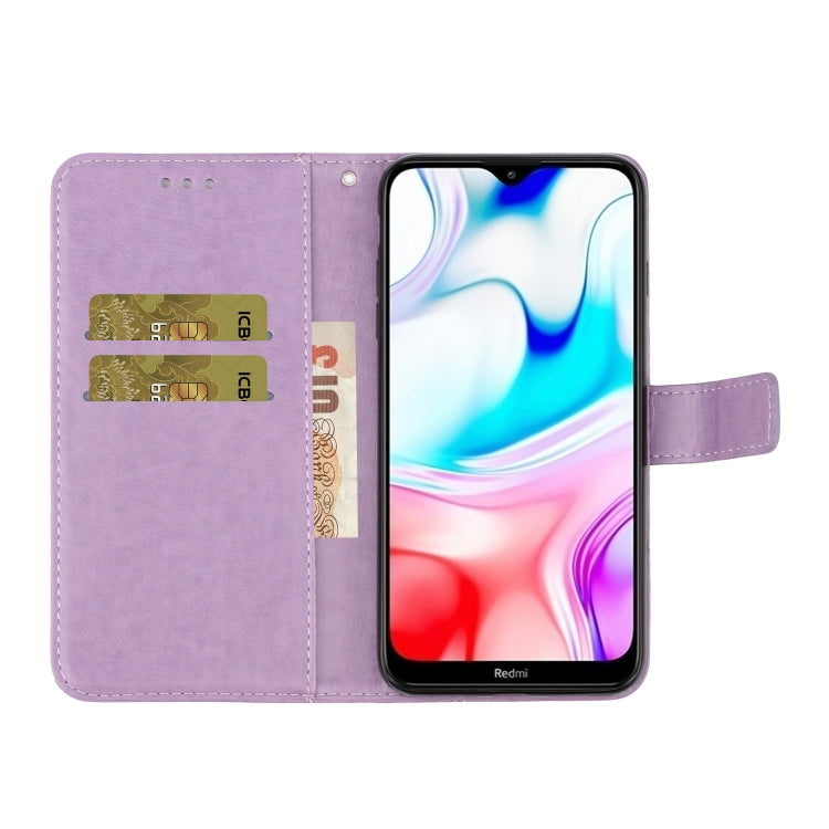 For Xiaomi Redmi 8 Plum Blossom Pattern Diamond Encrusted Leather Case with Holder & Card Slots & Wallet