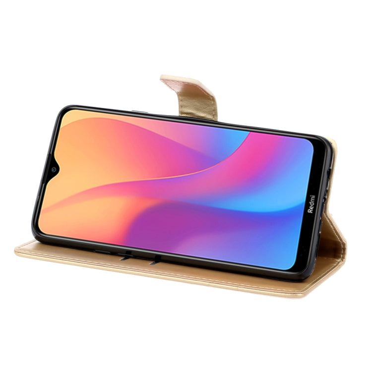 For Xiaomi Redmi 8A Plum Blossom Pattern Diamond Encrusted Leather Case with Holder & Card Slots & Wallet