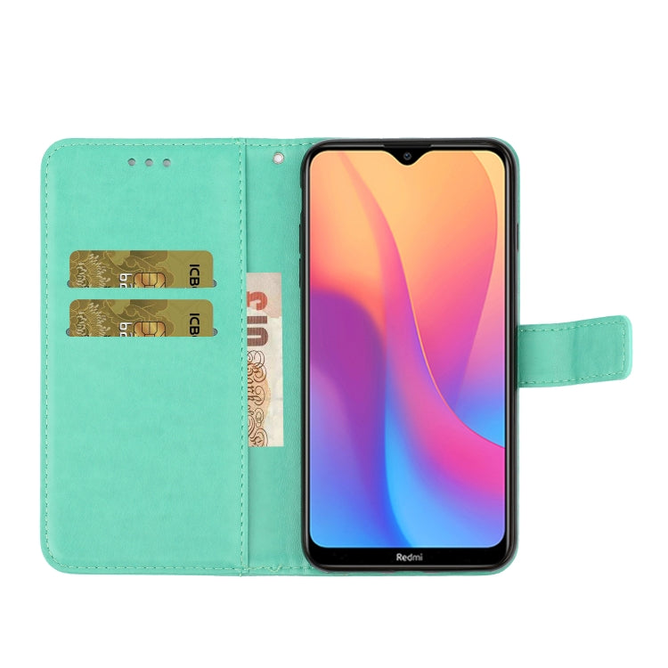 For Xiaomi Redmi 8A Plum Blossom Pattern Diamond Encrusted Leather Case with Holder & Card Slots & Wallet