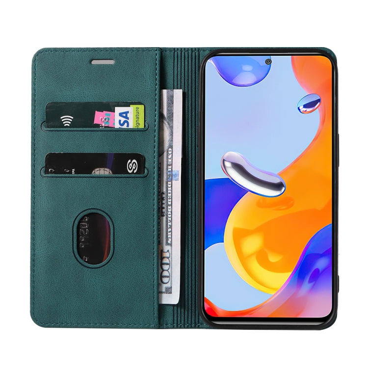 For Xiaomi Redmi Note 11 Global Wristband Magnetic Leather Phone Case
