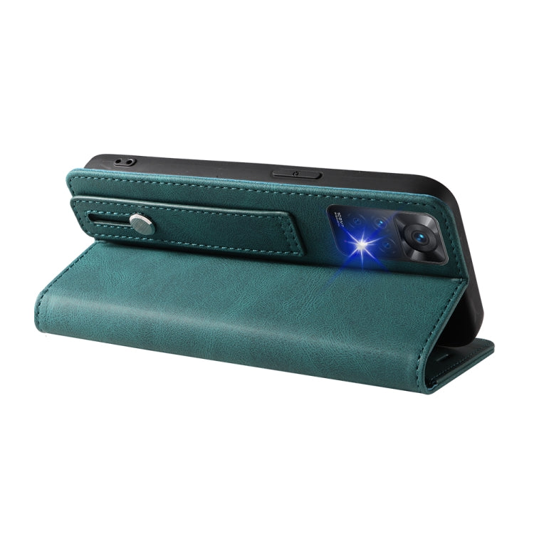 For Xiaomi Redmi Note 11 Global Wristband Magnetic Leather Phone Case