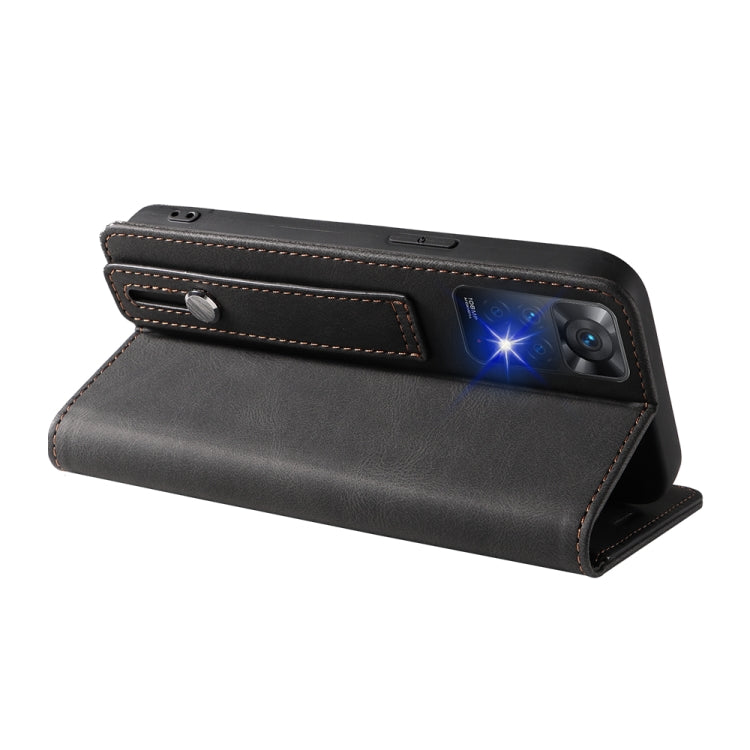 For Xiaomi Redmi Note 11 Global Wristband Magnetic Leather Phone Case