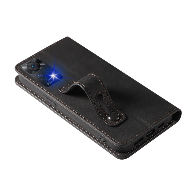 For Xiaomi Redmi Note 11 Global Wristband Magnetic Leather Phone Case