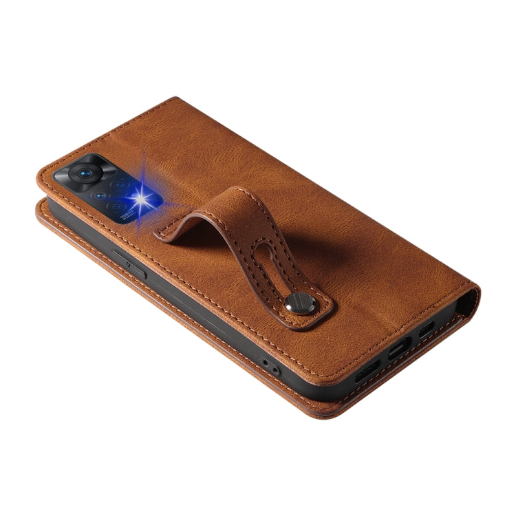 For Xiaomi Redmi Note 11 Global Wristband Magnetic Leather Phone Case