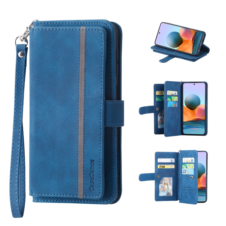 For Xiaomi Redmi Note10 4G Global 9 Card Slots Splicing Magnetic Leather Flip Phone Case