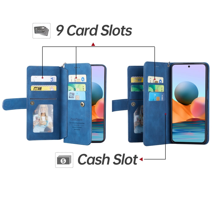 For Xiaomi Redmi Note 11 Pro 4G/5G Global 9 Card Slots Splicing Magnetic Leather Flip Phone Case