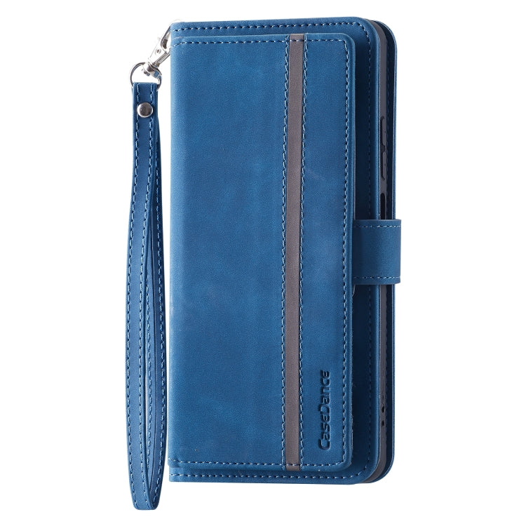 For Xiaomi Redmi Note 11S Global 9 Card Slots Splicing Magnetic Leather Flip Phone Case(Blue)