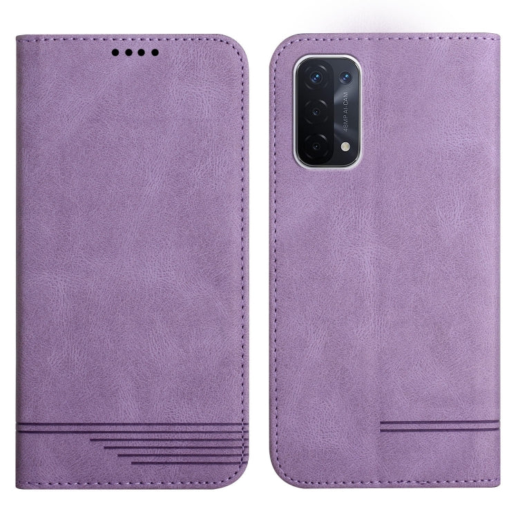 For OPPO A54 / A74 / A93 Strong Magnetic Leather Case