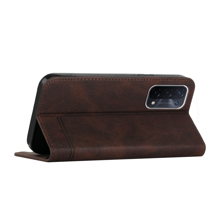 For OPPO A54 / A74 / A93 Strong Magnetic Leather Case