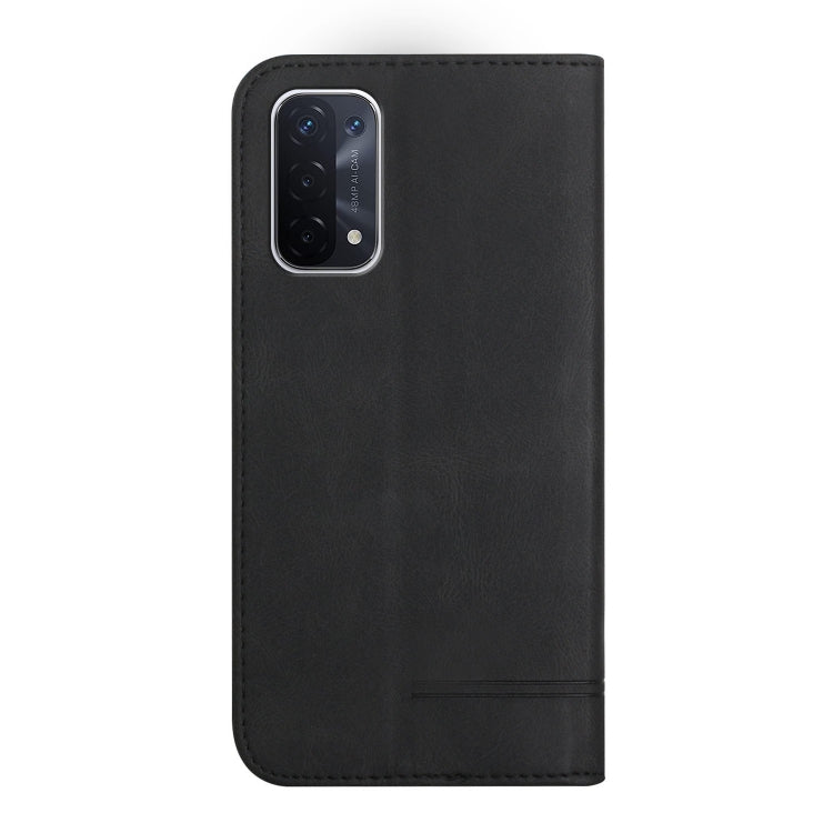 For OPPO A54 / A74 / A93 Strong Magnetic Leather Case