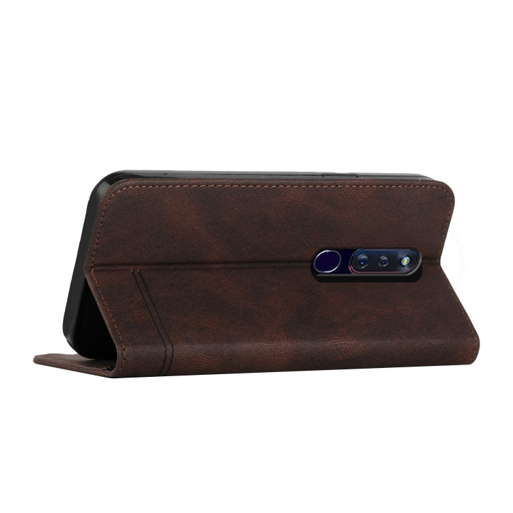 For OPPO F11 Pro Strong Magnetic Leather Case